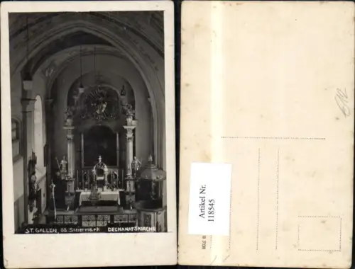 118545,St. Gallen Dechantskirche Innenansicht Altar