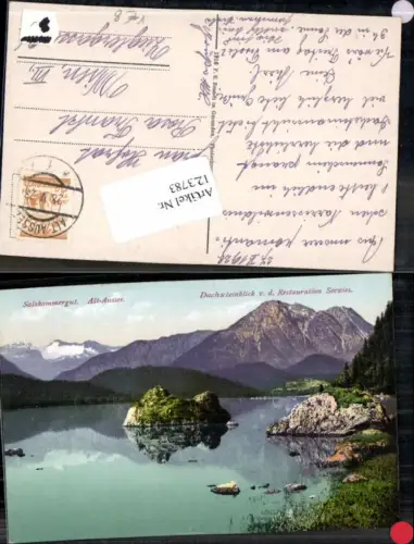 123783,Salzkammergut Alt Aussee Dachsteinnblick v.d. Restauration Seewies pub Brandt 771