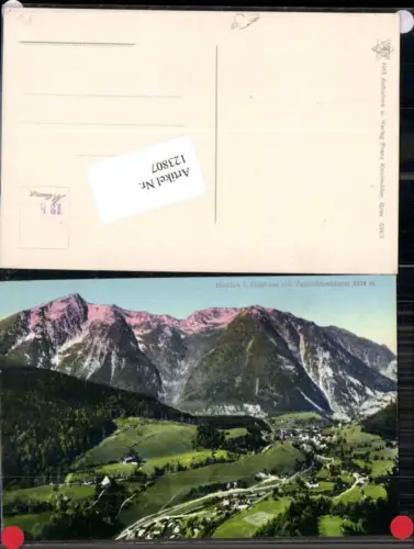123807,Gesäuse Hieflau m. Tambischbachthurm 1913 Tolle Karte