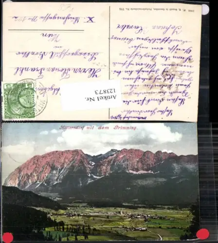 123873,Mitterndorf m.d. Grimming Tolle Ortsansicht 1906 pub Brandt 775
