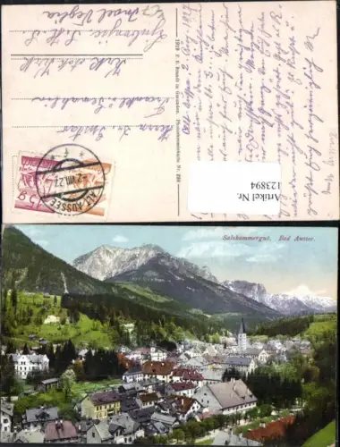 123894,Salzkammergut Bad Aussee Totale schöne Ansicht 1919 Brandt 298
