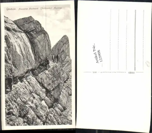 123908,Gesäuse Planspitze Nordwand Pichlroute Ausstieg Kletterer