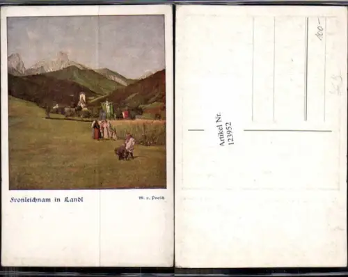 123952,Fronleichnam in Landl bei Hieflau sign. M.v. Poosch