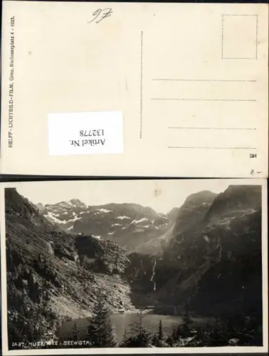 132778,Hüttensee im Seewigtal 1925 Gröbming Irdning