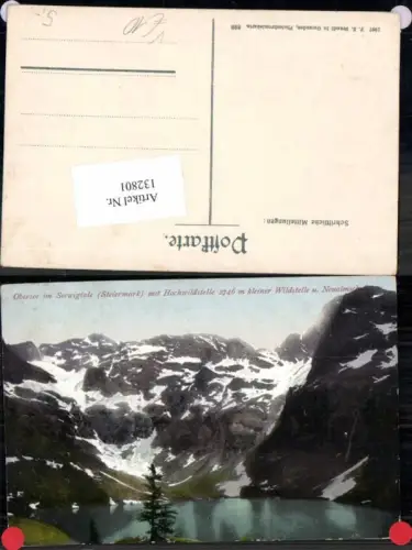 132801,Obersee im Seewigtale Hochwildstelle bei Gröbming Irdning Ennstal pub Brandt 898