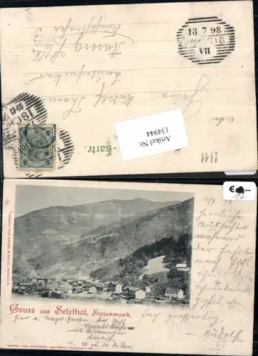 134944,Gruss aus Selzthal Selztal 1898