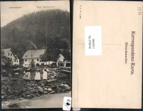 134990,Seltene AK Johnsbach Beim Donnerwirt Gasthaus Detail Leute