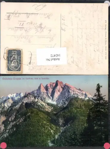 142472,Oedstein Gruppe Gesäuse Johnsbach Admont Tolle AK 1920