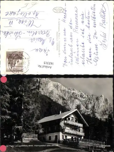 163315,Ramsau a. Dachstein Alpengasthof Edelbrunn 1960