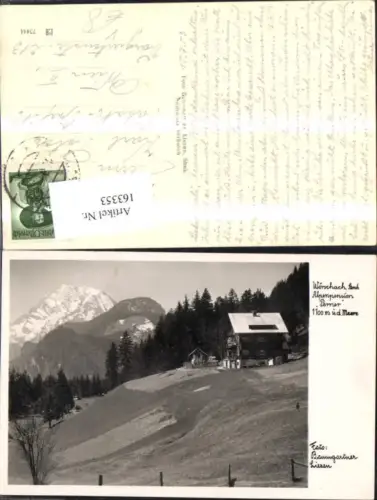 163353,Wörschach Alpenpension Perner 1953 pub Foto Baumgartner