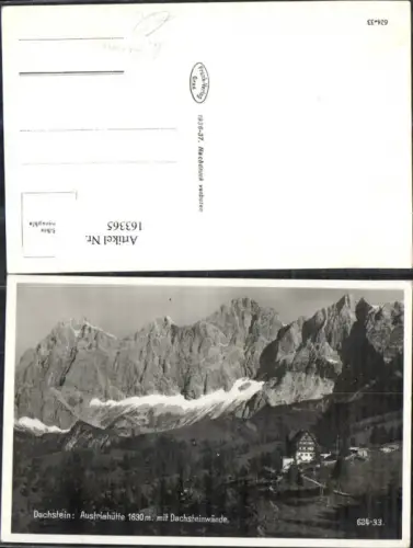 163365,Dachstein Austriahütte m. Dachsteinwände Ramsau Hallstatt
