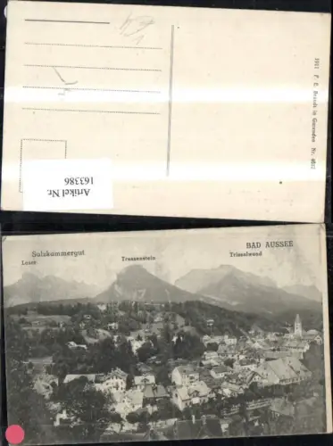 163386,Salzkammergut Bad Aussee m. Gipfelkarte pub F E Brandt 4612