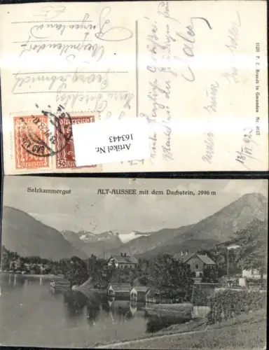 163443,Salzkammergut Altaussee m. d. Dachstein 1923