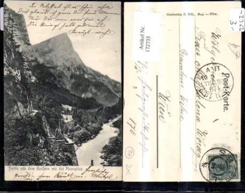 172735,Partie a. d. Gesäuse m. d. Planspitze Admont Hieflau