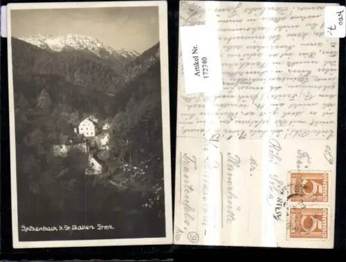 172740,Spitzenau b. St Gallen 1928 Foto Ak