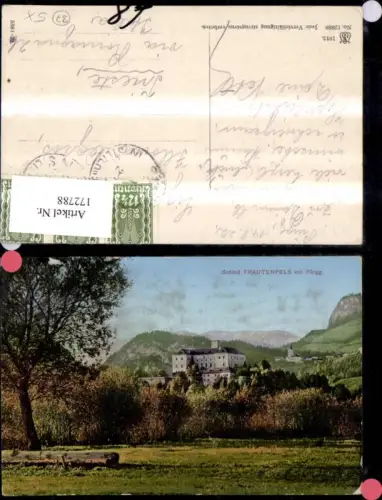 172788,Schloß Trautenfels m. Prügg 1922