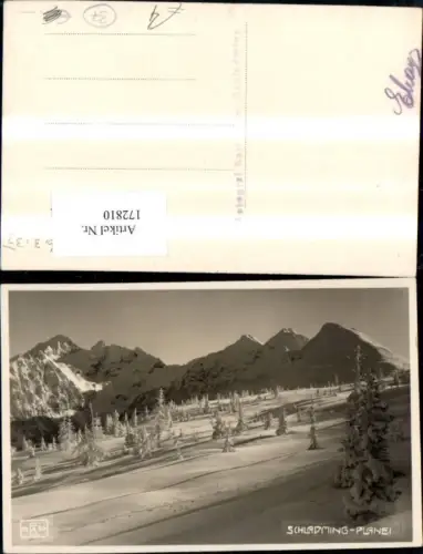 172810,Schladming Planei Winteransicht 1932 Foto Ak