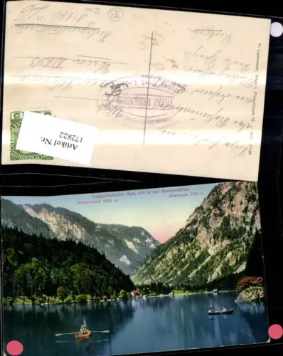 172822,Leopoldsteinersee b. Eisenerz m. Restauration Ruderboote Boote Gipfelkarte