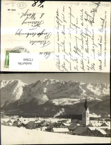 172860,Mitterndorf m. Grimming Winteransicht pub Jos. Kain