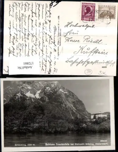 172861,Schloss Trautenfels b. Stainach Irdning m. Grimming 1932