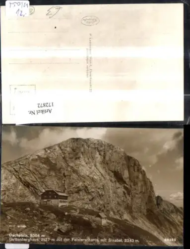 172872,Dachstein Guttenberghaus a. d. Feisterscharte m. Sinabel Ramsau Hallstatt