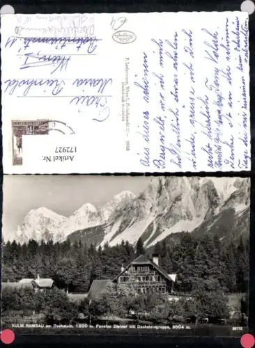 172927,Kulm Ramsau a. Dachstein Pension Steiner m. Dachsteingruppe