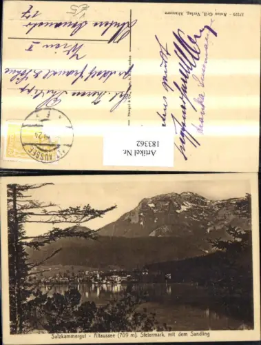 183362,Salzkammergut Altaussee m. d. Sandling pub Stengel e Co