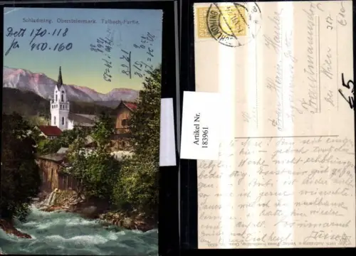 183961,Schladming Ortsansicht Kirche Talbach Partie