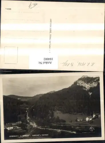 184002,Johnsbach i. Gesäuse Gasthof z. Donner