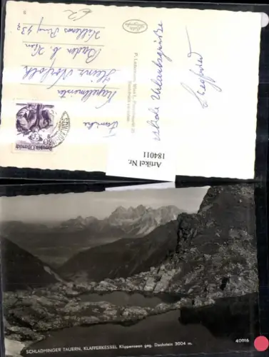184011,Schladminger Tauern Klafferkessel Klippenseen geg. Dachstein