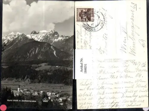 184031,Markt Haus Teilansicht m. Dachsteingruppe