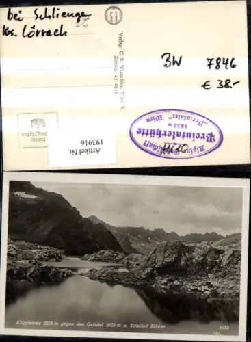 193916,Klippensee See b. Rohrmoos Schladming geg. d. Geinkel u. Tristhof