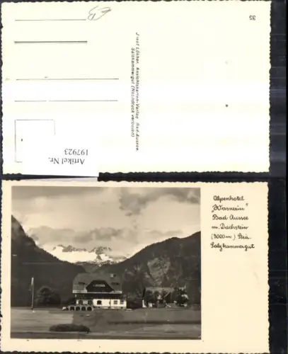 197923,Bad Aussee Foto Ak Alpenhotel Wasnerin m. Dachstein Salzkammergut
