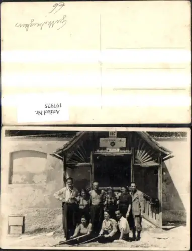 197975,Foto Ak Ramsau Guttenberghaus Personen Wanderer