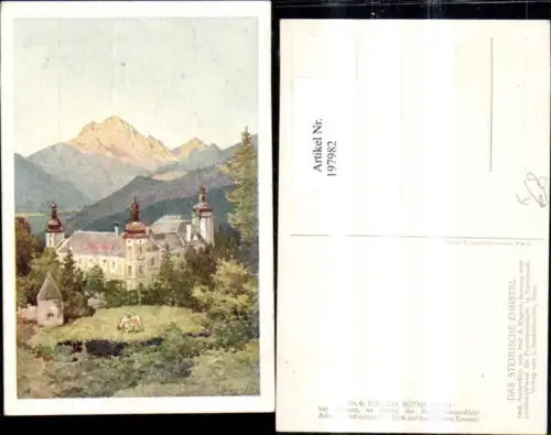 197982,Künstler Ak A. Wagner Schloss Röthelstein b. Admont