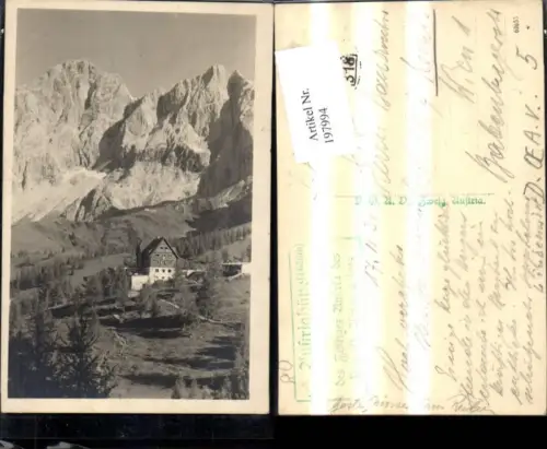 197994,Foto Ak Austriahütte Dachstein Ramsau