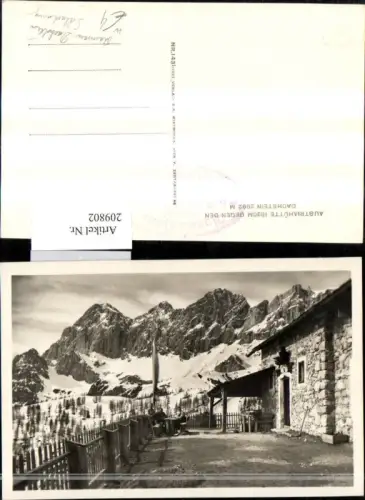209802,Austriahütte geg. d. Dachstein b. Ramsau u. Schladming