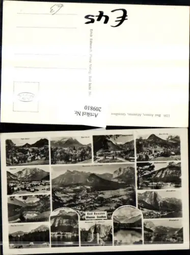 209810,Bad Aussee Altaussee Grundlsee Totale Kirche Dachstein Mehrbildkarte