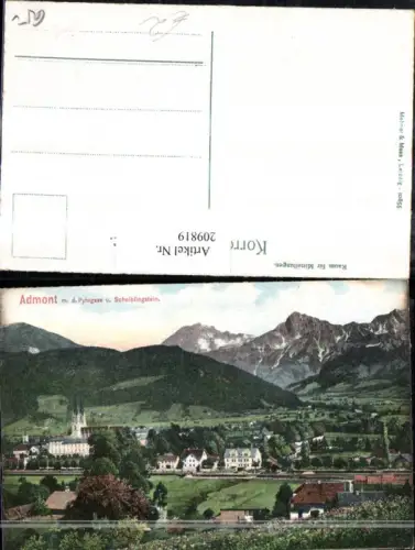 209819,Admont Teilansicht m. d. Pyhrgass u. Scheiblingstein