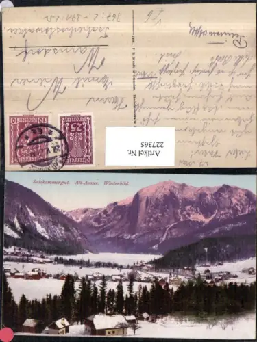 227365,Alt-Aussee Totale Winterbild Bergkulisse pub F. E. Brandt 454