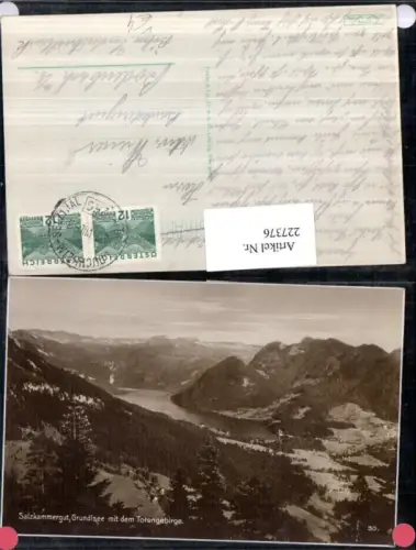 227376,Grundlsee Totale m. d. Totengebirge pub Trinks e Co 30