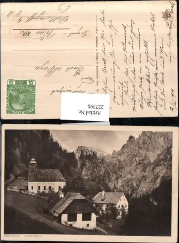 227390,Gesäuse Johnsbach Totale Kirche Bergkulisse