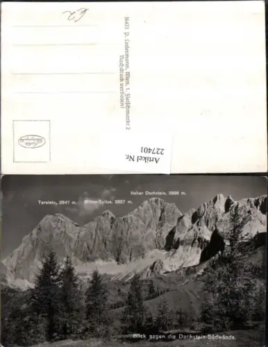 227401,Blick geg. Dachstein-Südwände Torstein Mitter-Spitze Hoher Dachstein b. Ramsau b. Schladming