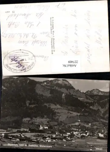 227409,Stainach i. d. Steiermark Totale Bahnpost Zug 1122 Bruck Mur – Salzburg