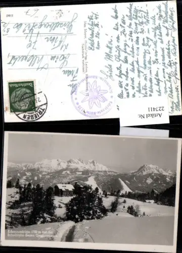 227411,Edelrautehüte Berghütte auf d. Scheiblalm geg. Gesäuseberge b.Trieben Winterbild