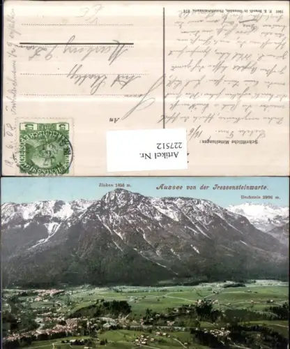 227512,Ausee Totale v. d. Tressensteinwarte m. Dachstein u. Zinken pub F. E. Brandt 874