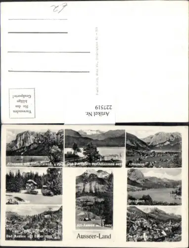 227519,Ausseer-Land Alt-Ausee m. Loser Totale Bad Ausee Trisselwand Dachstein Grundlsee Mehrbildkarte