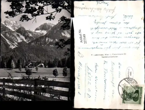 227549,Ramsau a. Dachstein Pension Almfrieden geg. d. Feisterscharte Bergkulisse