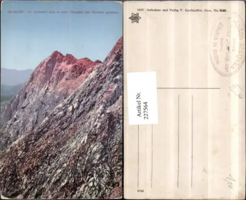 227564,Gesäuse Gr. Oedstein v. Vorgipfel d. Hochtor gesehen b. Johnsbach Bergkulisse