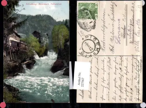 227567,Schladming Talbachfall Wasserfall pub F. E. Brandt 459